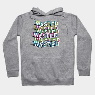 Wasted - Cartoon Typography Drawn Design Hoodie